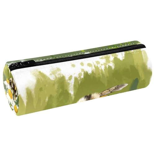 EJFICAHG Stiftetasche Biene Auf Kamillenblüten Federmäppchen Schreibwarenetui Stifteetui Kosmetiktasche Kosmetiktasche Kosmetiktasche von EJFICAHG