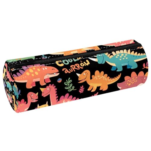 EJFICAHG Stiftetasche Bunte Dinosaurier Mit Wörtern Federmäppchen Schreibwarenetui Stifteetui Kosmetiktasche Kosmetiktasche Kosmetiktasche von EJFICAHG