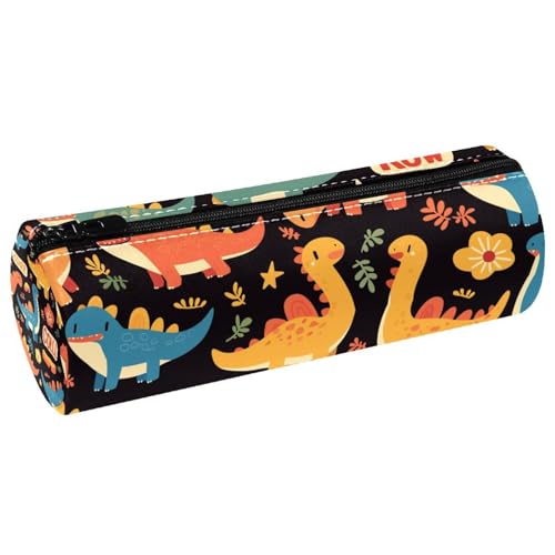 EJFICAHG Stiftetasche Bunte Dinosaurier Mit Wörtern Federmäppchen Schreibwarenetui Stifteetui Kosmetiktasche Kosmetiktasche Kosmetiktasche von EJFICAHG