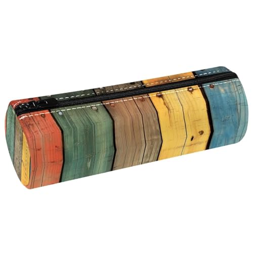 EJFICAHG Stiftetasche Buntes Holz Federmäppchen Schreibwarenetui Stifteetui Kosmetiktasche Kosmetiktasche Kosmetiktasche von EJFICAHG