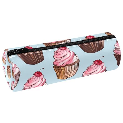 EJFICAHG Stiftetasche Cupcake-Muster Federmäppchen Schreibwarenetui Stifteetui Kosmetiktasche Kosmetiktasche Kosmetiktasche von EJFICAHG