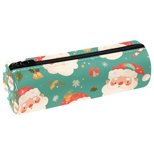 EJFICAHG Stiftetasche Cute Christmas Santa Claus Muster Federmäppchen Schreibwarenetui Stifteetui Kosmetiktasche Kosmetiktasche Kosmetiktasche von EJFICAHG