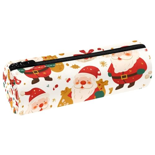 EJFICAHG Stiftetasche Cute Christmas Santa Claus Muster Federmäppchen Schreibwarenetui Stifteetui Kosmetiktasche Kosmetiktasche Kosmetiktasche von EJFICAHG