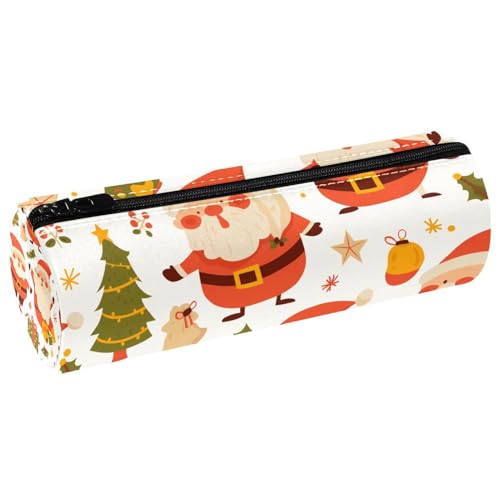 EJFICAHG Stiftetasche Cute Christmas Santa Claus Muster Federmäppchen Schreibwarenetui Stifteetui Kosmetiktasche Kosmetiktasche Kosmetiktasche von EJFICAHG