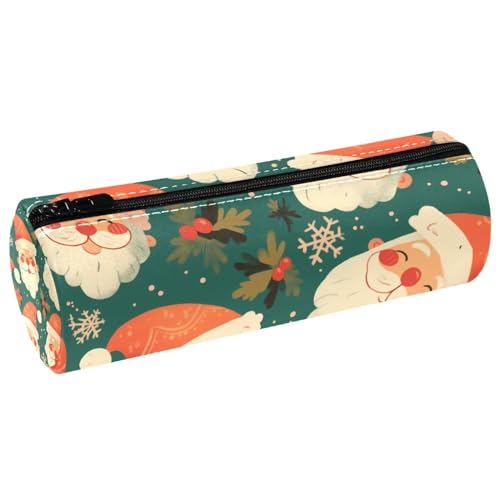 EJFICAHG Stiftetasche Cute Christmas Santa Claus Pattern Federmäppchen Schreibwarenetui Stifteetui Kosmetiktasche Kosmetiktasche Kosmetiktasche von EJFICAHG