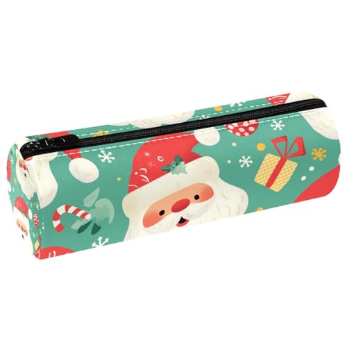 EJFICAHG Stiftetasche Cute Christmas Santa Claus Pattern Federmäppchen Schreibwarenetui Stifteetui Kosmetiktasche Kosmetiktasche Kosmetiktasche von EJFICAHG