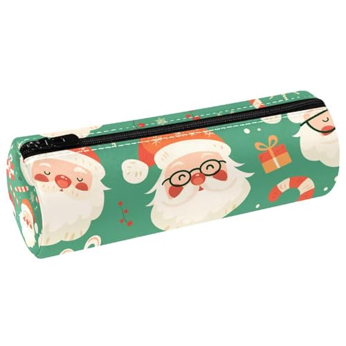 EJFICAHG Stiftetasche Cute Christmas Santa Claus Pattern Federmäppchen Schreibwarenetui Stifteetui Kosmetiktasche Kosmetiktasche Kosmetiktasche von EJFICAHG