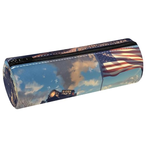 EJFICAHG Stiftetasche Dampflokomotive Federmäppchen Schreibwarenetui Stifteetui Kosmetiktasche Kosmetiktasche Kosmetiktasche von EJFICAHG