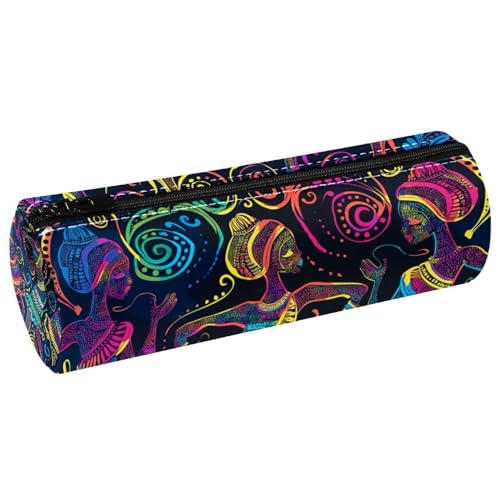 EJFICAHG Stiftetasche Ethnische Frauen Afrikanische Frau Federmäppchen Schreibwarenetui Stifteetui Kosmetiktasche Kosmetiktasche Kosmetiktasche von EJFICAHG