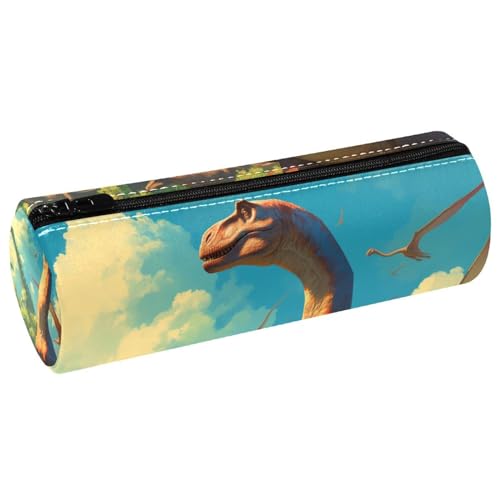 EJFICAHG Stiftetasche Farbenfrohe Dinosaurier Muster Federmäppchen Schreibwarenetui Stifteetui Kosmetiktasche Kosmetiktasche Kosmetiktasche von EJFICAHG