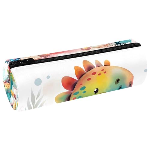 EJFICAHG Stiftetasche Farbenfroher Dinosaurier Federmäppchen Schreibwarenetui Stifteetui Kosmetiktasche Kosmetiktasche Kosmetiktasche von EJFICAHG
