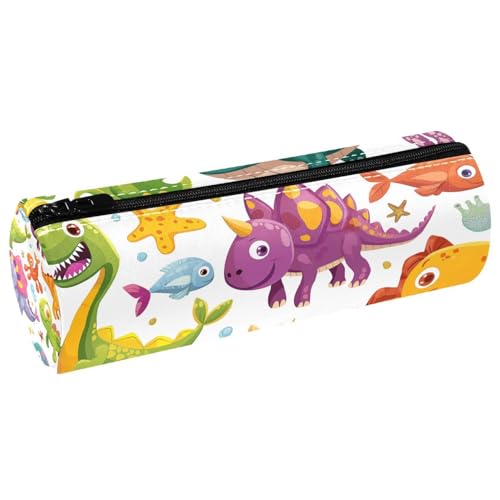 EJFICAHG Stiftetasche Farbenfroher Dinosaurier Federmäppchen Schreibwarenetui Stifteetui Kosmetiktasche Kosmetiktasche Kosmetiktasche von EJFICAHG