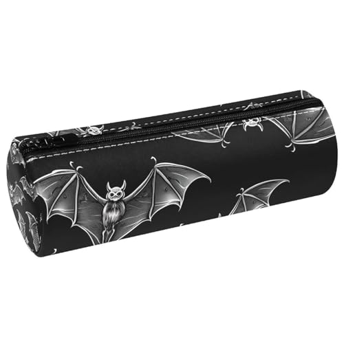 EJFICAHG Stiftetasche Fledermäuse Silhouette Muster Federmäppchen Schreibwarenetui Stifteetui Kosmetiktasche Kosmetiktasche Kosmetiktasche von EJFICAHG
