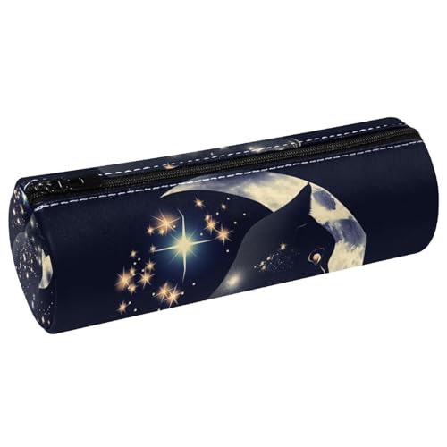 EJFICAHG Stiftetasche Galaxie Nacht Mond Und Katze Federmäppchen Schreibwarenetui Stifteetui Kosmetiktasche Kosmetiktasche Kosmetiktasche von EJFICAHG