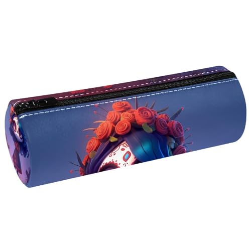EJFICAHG Stiftetasche Girl Im Halloween-Stil Federmäppchen Schreibwarenetui Stifteetui Kosmetiktasche Kosmetiktasche Kosmetiktasche von EJFICAHG