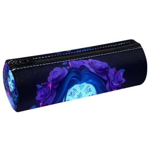 EJFICAHG Stiftetasche Gothic Style Mädchen Mit Blumen Federmäppchen Schreibwarenetui Stifteetui Kosmetiktasche Kosmetiktasche Kosmetiktasche von EJFICAHG