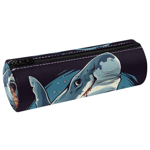 EJFICAHG Stiftetasche Hai Isst Pizza Federmäppchen Schreibwarenetui Stifteetui Kosmetiktasche Kosmetiktasche Kosmetiktasche von EJFICAHG