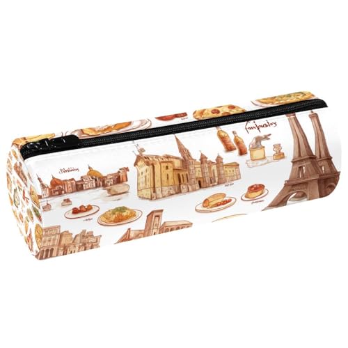 EJFICAHG Stiftetasche Italienische Pizza-Essen-Muster Federmäppchen Schreibwarenetui Stifteetui Kosmetiktasche Kosmetiktasche Kosmetiktasche von EJFICAHG