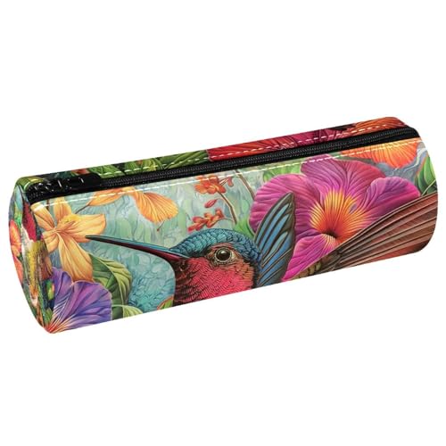 EJFICAHG Stiftetasche Kolibris Blumen Blumen Gemälde Federmäppchen Schreibwarenetui Stifteetui Kosmetiktasche Kosmetiktasche Kosmetiktasche von EJFICAHG