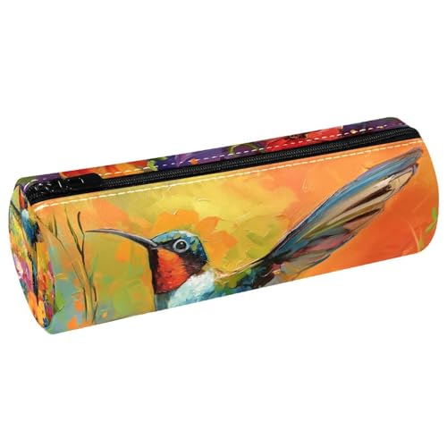 EJFICAHG Stiftetasche Kolibris Blumen Blumen Gemälde Federmäppchen Schreibwarenetui Stifteetui Kosmetiktasche Kosmetiktasche Kosmetiktasche von EJFICAHG