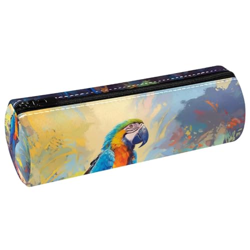 EJFICAHG Stiftetasche Macaw Wald Gemälde Federmäppchen Schreibwarenetui Stifteetui Kosmetiktasche Kosmetiktasche Kosmetiktasche von EJFICAHG