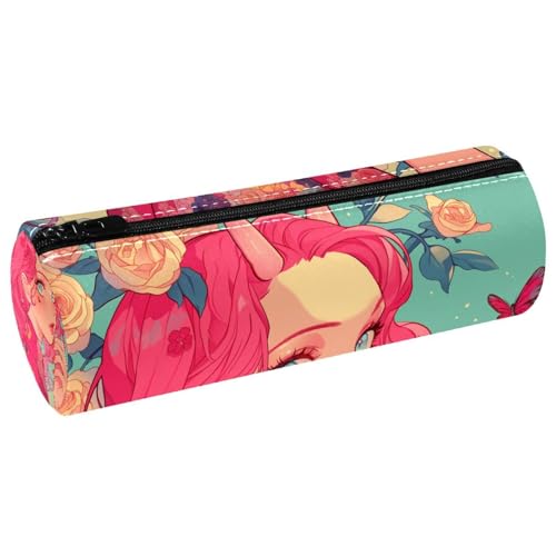 EJFICAHG Stiftetasche Mädchen Schmetterlinge Blumen Blüte Federmäppchen Schreibwarenetui Stifteetui Kosmetiktasche Kosmetiktasche Kosmetiktasche von EJFICAHG