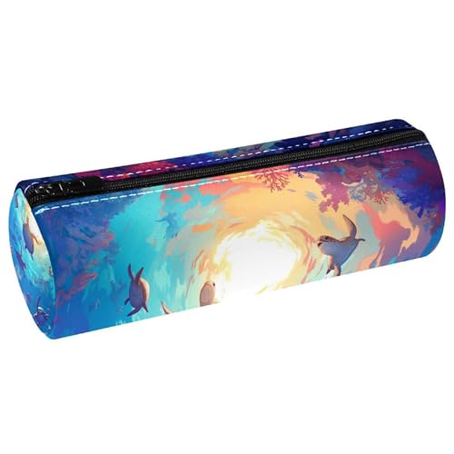 EJFICAHG Stiftetasche Meeresschildkröten Schwimmen Federmäppchen Schreibwarenetui Stifteetui Kosmetiktasche Kosmetiktasche Kosmetiktasche von EJFICAHG