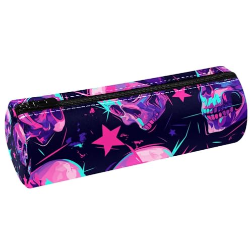 EJFICAHG Stiftetasche Neon Stars Totenköpfe Muster Federmäppchen Schreibwarenetui Stifteetui Kosmetiktasche Kosmetiktasche Kosmetiktasche EJFICAHG Stiftetasche Neon Stars Totenköpfe Muster Federmäppchen Schreibwarenetui Stifteetui Kosmetiktasche Kosmetiktasche Kosmetiktasche von EJFICAHG
