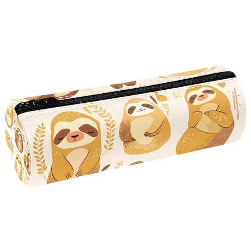 EJFICAHG Stiftetasche Niedliche Faultier Muster Federmäppchen Schreibwarenetui Stifteetui Kosmetiktasche Kosmetiktasche Kosmetiktasche von EJFICAHG