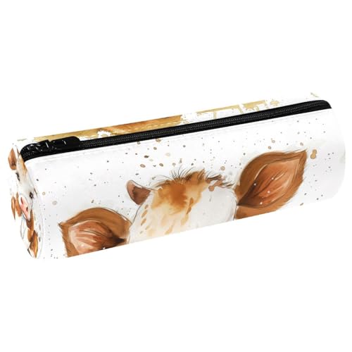 EJFICAHG Stiftetasche Niedliche Kuh Aquarell Federmäppchen Schreibwarenetui Stifteetui Kosmetiktasche Kosmetiktasche Kosmetiktasche von EJFICAHG