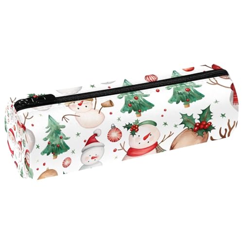 EJFICAHG Stiftetasche Niedliche Schneemann-Muster Für Weihnachten Federmäppchen Schreibwarenetui Stifteetui Kosmetiktasche Kosmetiktasche Kosmetiktasche von EJFICAHG