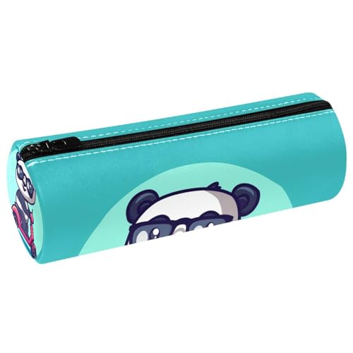 EJFICAHG Stiftetasche Niedlicher Panda Auf Dem Fahrrad Federmäppchen Schreibwarenetui Stifteetui Kosmetiktasche Kosmetiktasche Kosmetiktasche von EJFICAHG
