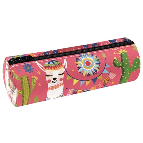 EJFICAHG Stiftetasche Niedliches Alpaka Rosa Federmäppchen Schreibwarenetui Stifteetui Kosmetiktasche Kosmetiktasche Kosmetiktasche von EJFICAHG