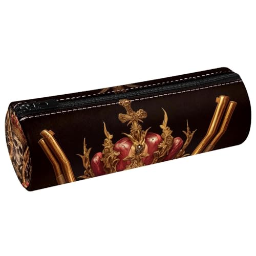 EJFICAHG Stiftetasche Rosen Blumen Totenkopf Federmäppchen Schreibwarenetui Stifteetui Kosmetiktasche Kosmetiktasche Kosmetiktasche von EJFICAHG
