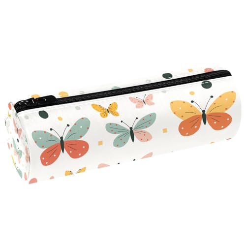 EJFICAHG Stiftetasche Schmetterlinge Und Tupfen Muster Federmäppchen Schreibwarenetui Stifteetui Kosmetiktasche Kosmetiktasche Kosmetiktasche von EJFICAHG