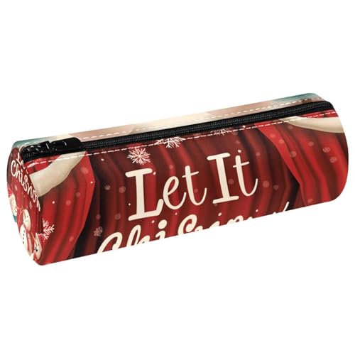 EJFICAHG Stiftetasche Schneemann Weihnachten Schneeflocken Federmäppchen Schreibwarenetui Stifteetui Kosmetiktasche Kosmetiktasche Kosmetiktasche von EJFICAHG