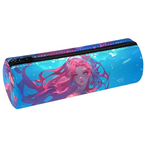EJFICAHG Stiftetasche Schöne Meerjungfrau Mädchen Unterwasser Federmäppchen Schreibwarenetui Stifteetui Kosmetiktasche Kosmetiktasche Kosmetiktasche von EJFICAHG