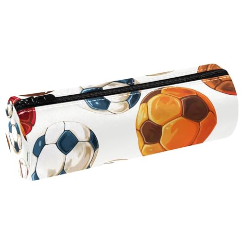 EJFICAHG Stiftetasche Sport Bälle Muster Federmäppchen Schreibwarenetui Stifteetui Kosmetiktasche Kosmetiktasche Kosmetiktasche von EJFICAHG
