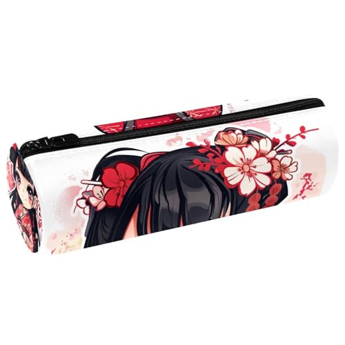 EJFICAHG Stiftetasche Süße Geisha Anime-Mädchen Federmäppchen Schreibwarenetui Stifteetui Kosmetiktasche Kosmetiktasche Kosmetiktasche von EJFICAHG
