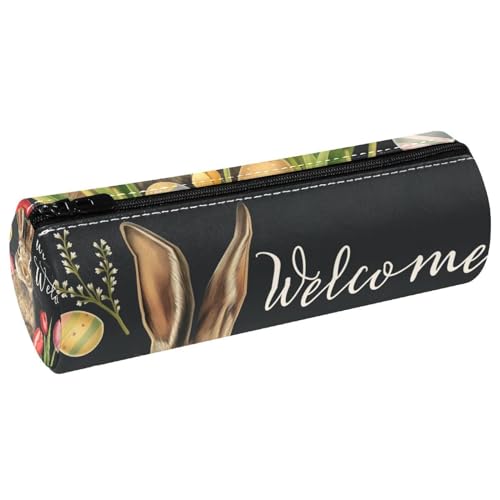 EJFICAHG Stiftetasche Süße Hasen Tulpen Blumen Ostern Federmäppchen Schreibwarenetui Stifteetui Kosmetiktasche Kosmetiktasche Kosmetiktasche von EJFICAHG