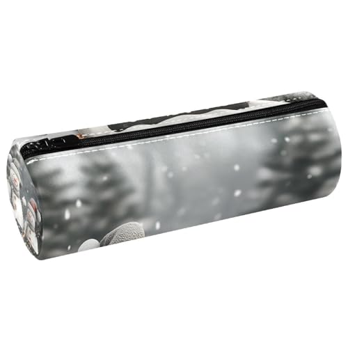 EJFICAHG Stiftetasche Süßer Schneemann Frohe Weihnachten Federmäppchen Schreibwarenetui Stifteetui Kosmetiktasche Kosmetiktasche Kosmetiktasche von EJFICAHG