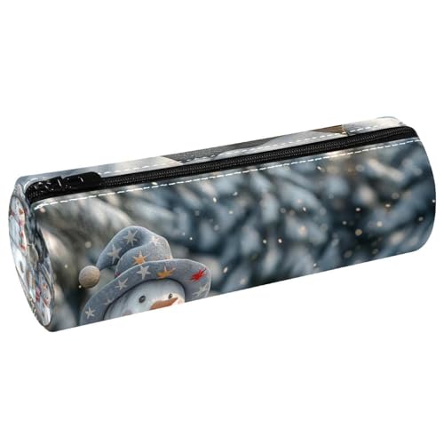 EJFICAHG Stiftetasche Süßer Schneemann Frohe Weihnachten Federmäppchen Schreibwarenetui Stifteetui Kosmetiktasche Kosmetiktasche Kosmetiktasche von EJFICAHG