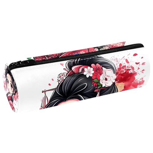 EJFICAHG Stiftetasche Süßes Geisha-Anime-Mädchen Federmäppchen Schreibwarenetui Stifteetui Kosmetiktasche Kosmetiktasche Kosmetiktasche von EJFICAHG