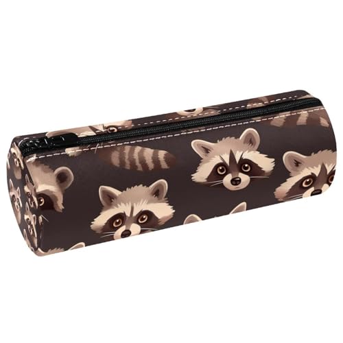 EJFICAHG Stiftetasche Tier Waschbär Muster Federmäppchen Schreibwarenetui Stifteetui Kosmetiktasche Kosmetiktasche Kosmetiktasche von EJFICAHG