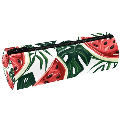 EJFICAHG Stiftetasche Tropische Blätter Wassermelonen Federmäppchen Schreibwarenetui Stifteetui Kosmetiktasche Kosmetiktasche Kosmetiktasche von EJFICAHG