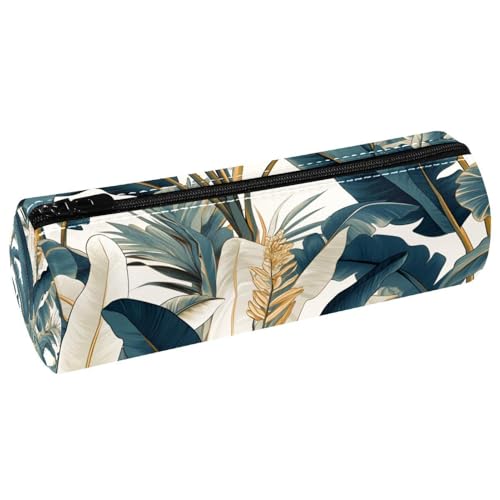 EJFICAHG Stiftetasche Tropische Grüne Blätter Federmäppchen Schreibwarenetui Stifteetui Kosmetiktasche Kosmetiktasche Kosmetiktasche von EJFICAHG