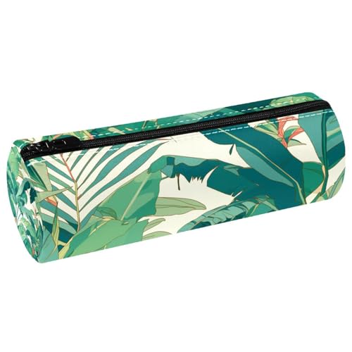 EJFICAHG Stiftetasche Tropische Grüne Blätter Federmäppchen Schreibwarenetui Stifteetui Kosmetiktasche Kosmetiktasche Kosmetiktasche von EJFICAHG