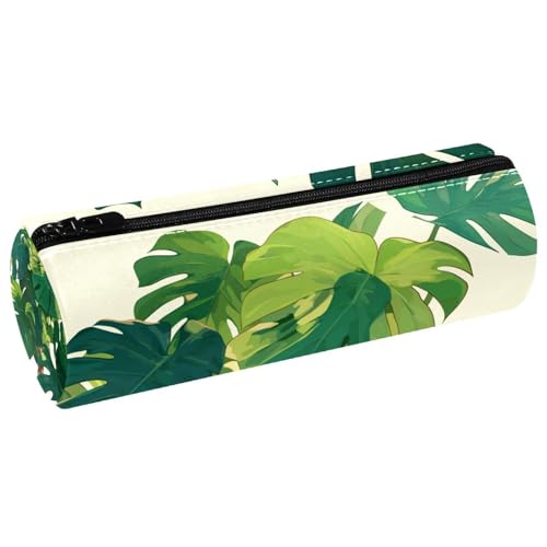 EJFICAHG Stiftetasche Tropische Monstera-Blätter Federmäppchen Schreibwarenetui Stifteetui Kosmetiktasche Kosmetiktasche Kosmetiktasche von EJFICAHG
