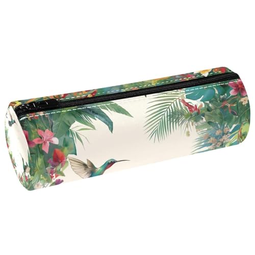 EJFICAHG Stiftetasche Tropische Pflanzen Kolibris Federmäppchen Schreibwarenetui Stifteetui Kosmetiktasche Kosmetiktasche Kosmetiktasche von EJFICAHG