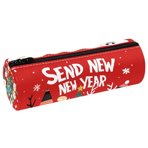 EJFICAHG Stiftetasche Weihnachten Niedlicher Schneemann Pinguin Eigenschaften Federmäppchen Schreibwarenetui Stifteetui Kosmetiktasche Kosmetiktasche Kosmetiktasche von EJFICAHG
